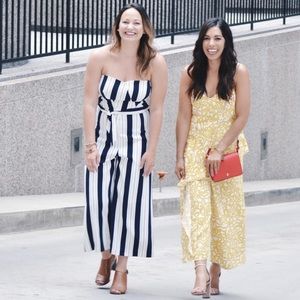 *New With Tags!* H&M Navy Striped Jumpsuit Size 12